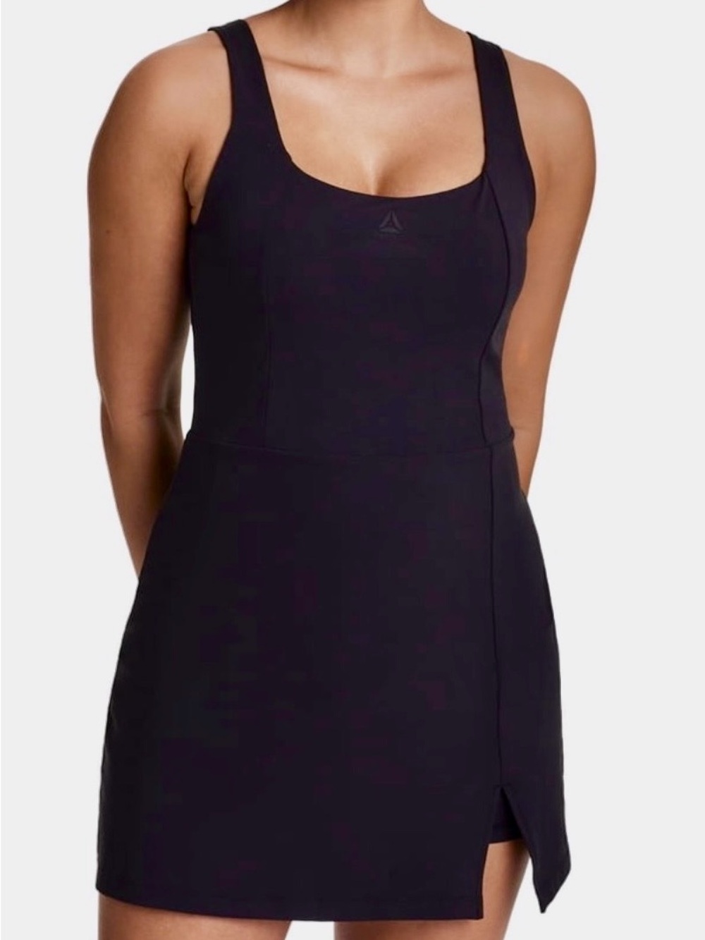 Reebok Black Mini Dress with Square Neck